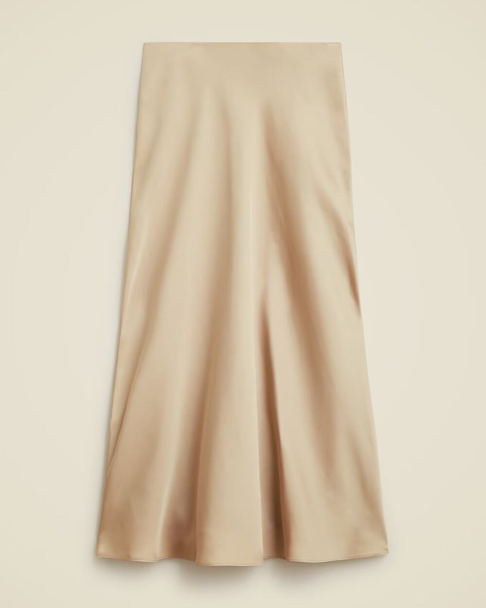 J.crew gold satin Gwyneth slip midi skirt plus size 2X